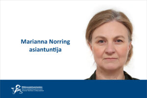 Eläinsuojeluasiamiehen asiantuntija Marianna Norring.